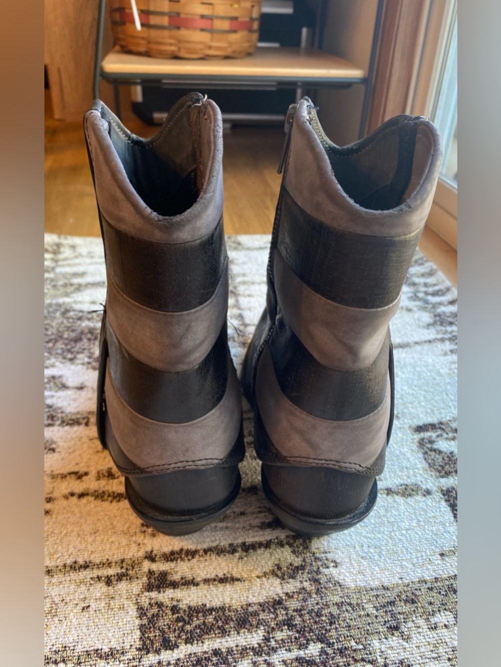 Durango Crush Black Gray Faded Flag Western Booties 6.5 cowgirl western grunge - Picture 6 of 16